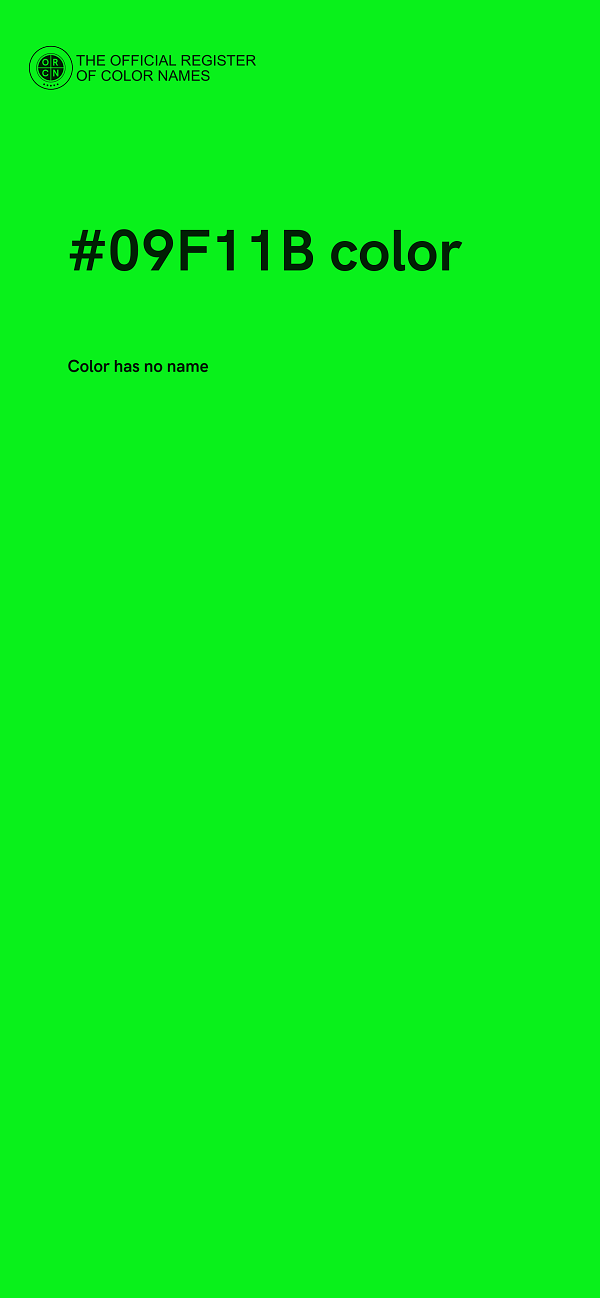 #09F11B color image