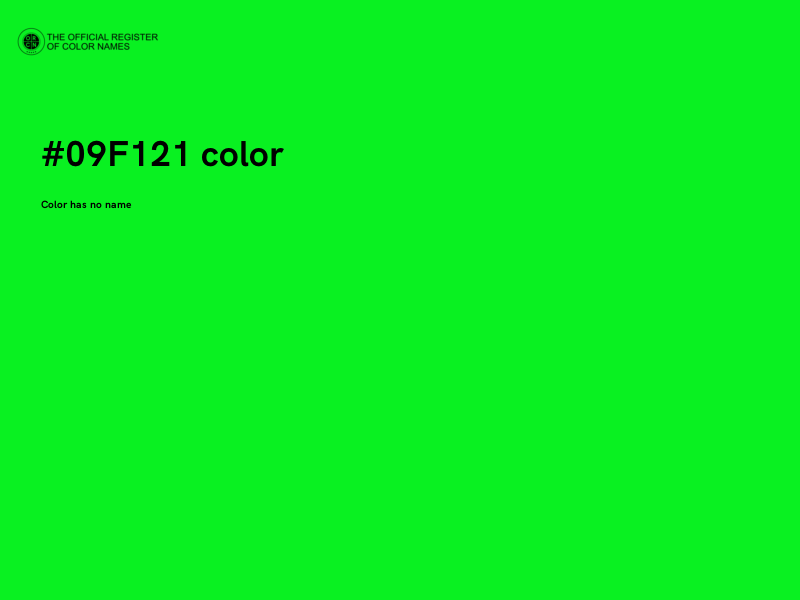 #09F121 color image