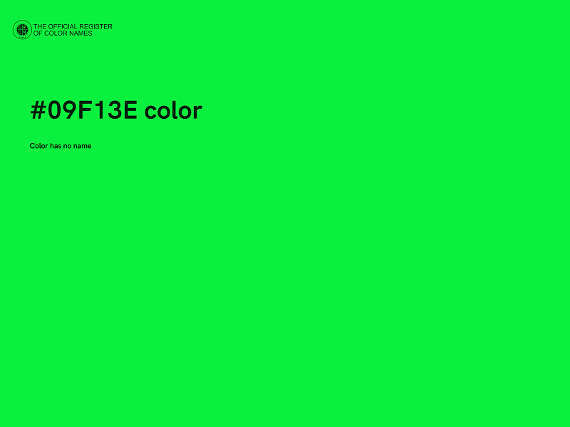 #09F13E color image