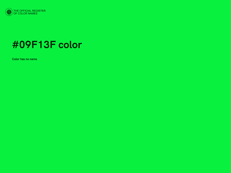 #09F13F color image