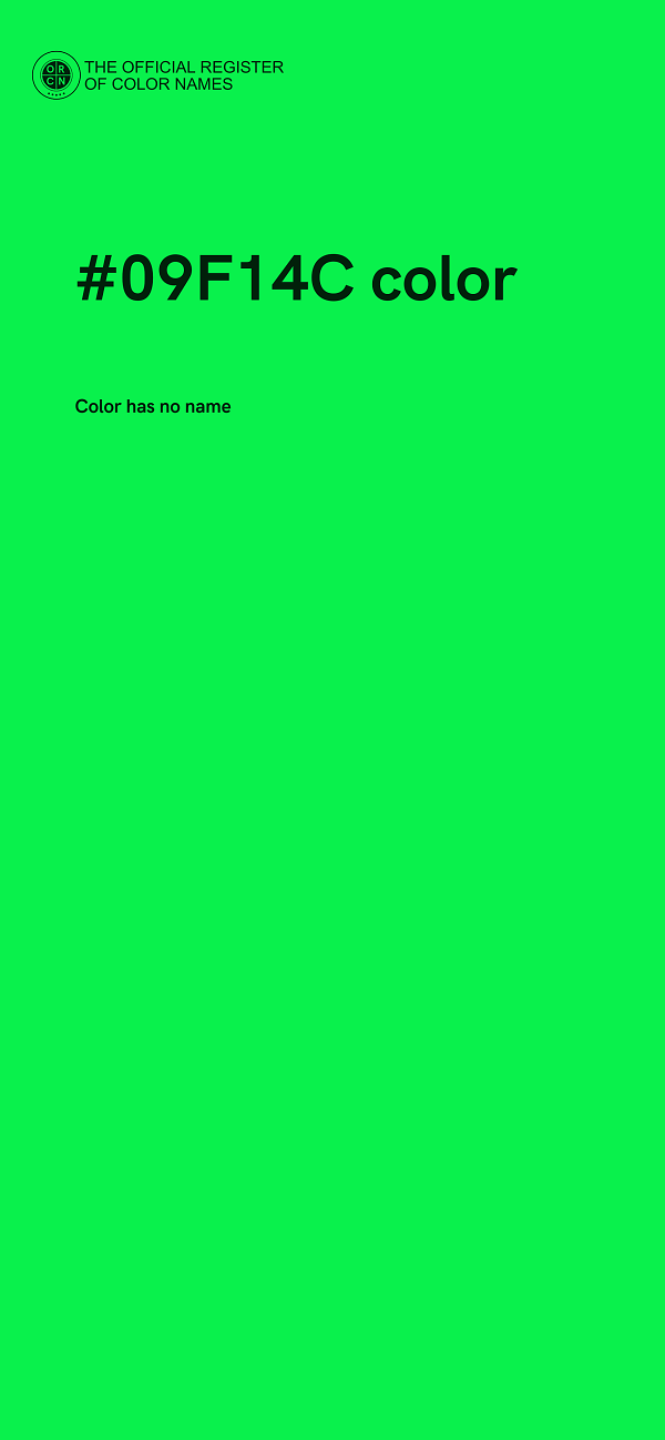 #09F14C color image