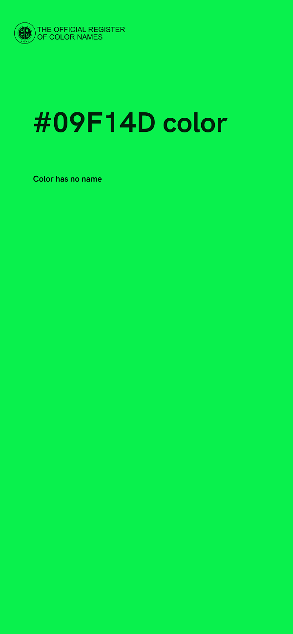 #09F14D color image