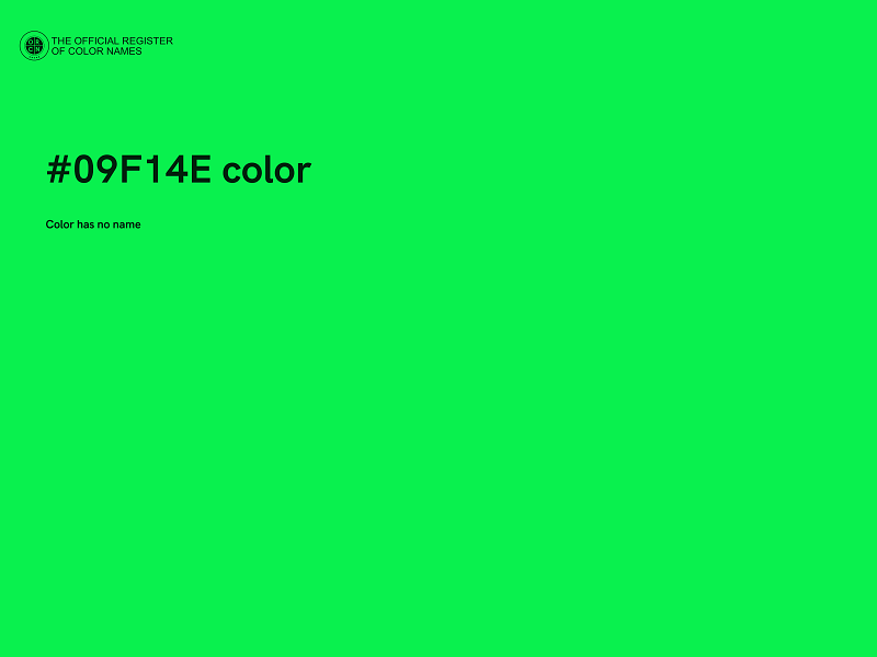 #09F14E color image