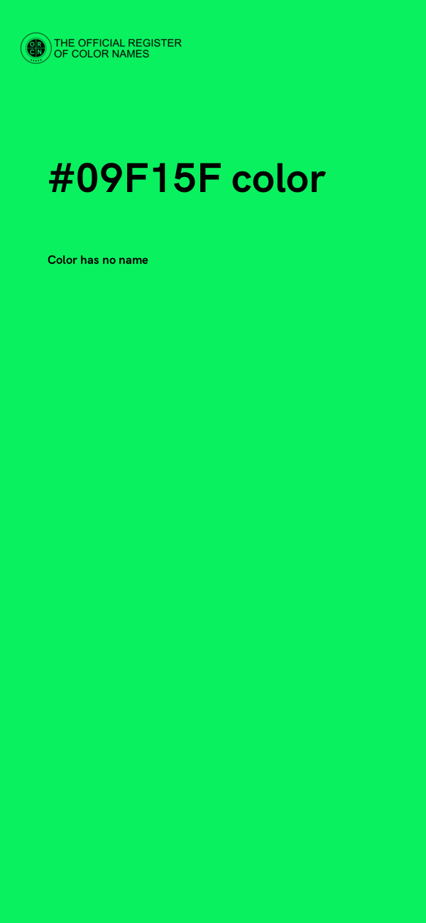 #09F15F color image