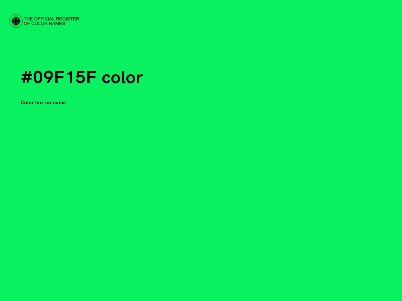 #09F15F color image