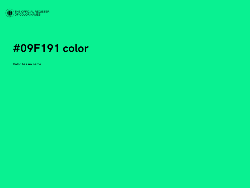 #09F191 color image