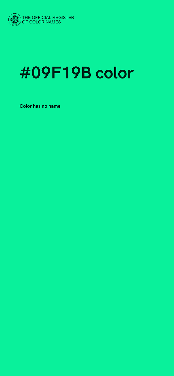 #09F19B color image