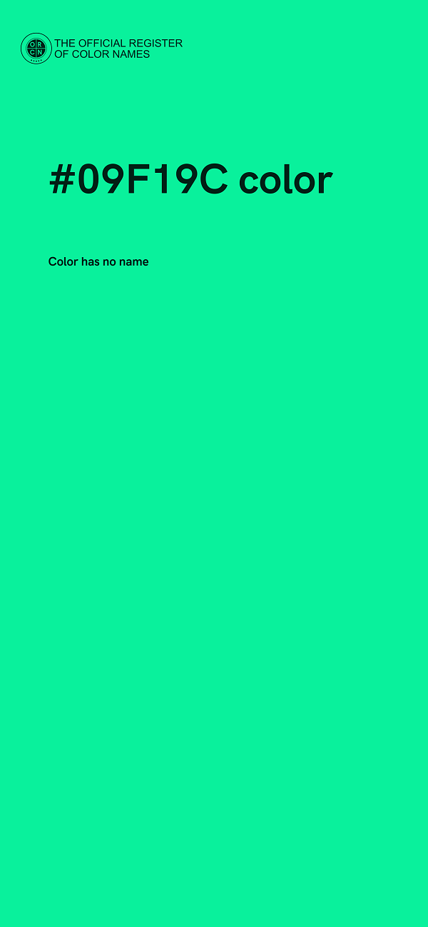 #09F19C color image