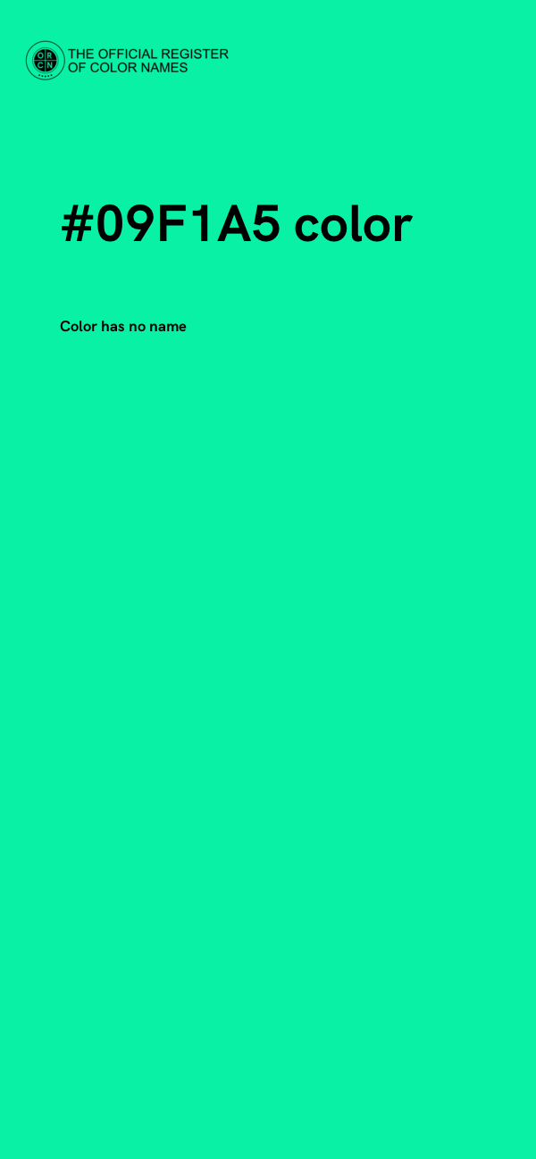 #09F1A5 color image