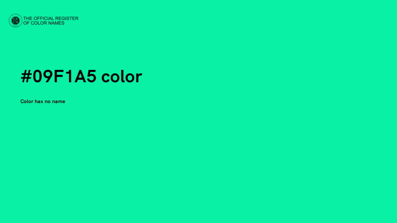 #09F1A5 color image