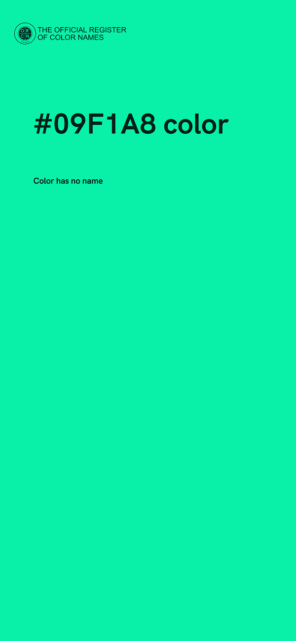 #09F1A8 color image