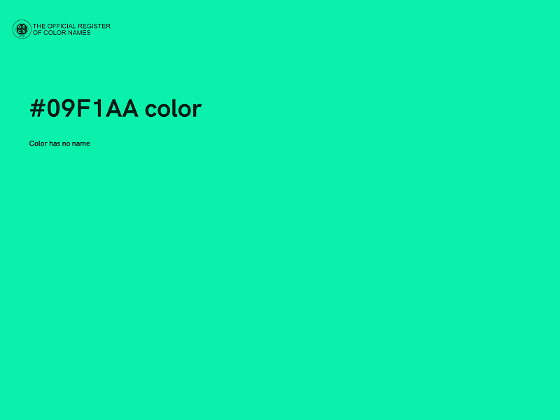 #09F1AA color image