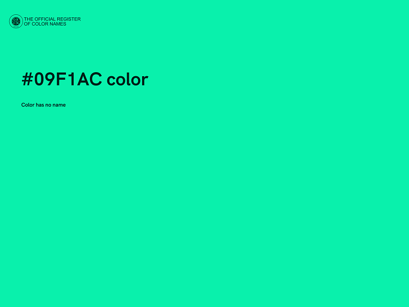 #09F1AC color image