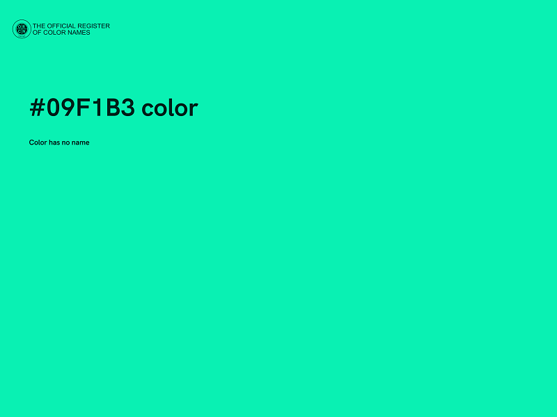 #09F1B3 color image