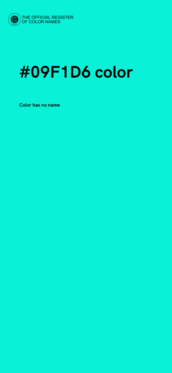 #09F1D6 color image