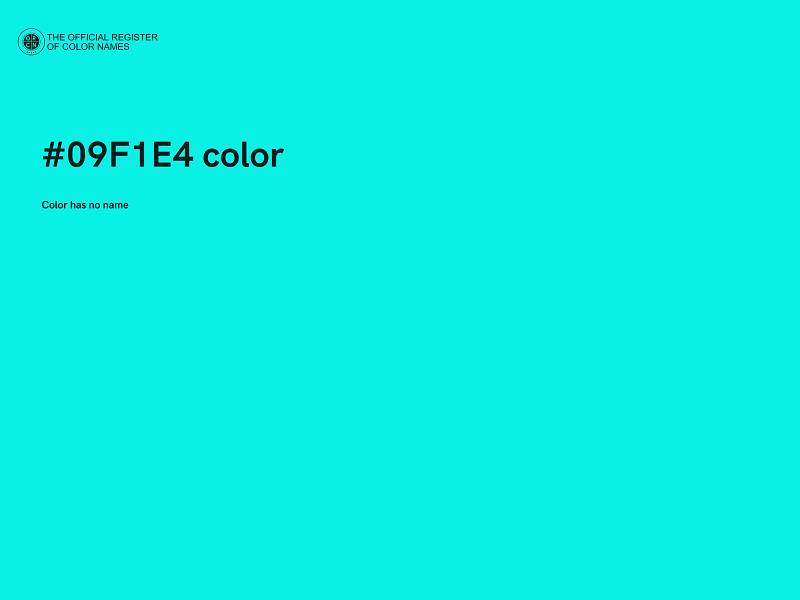 #09F1E4 color image