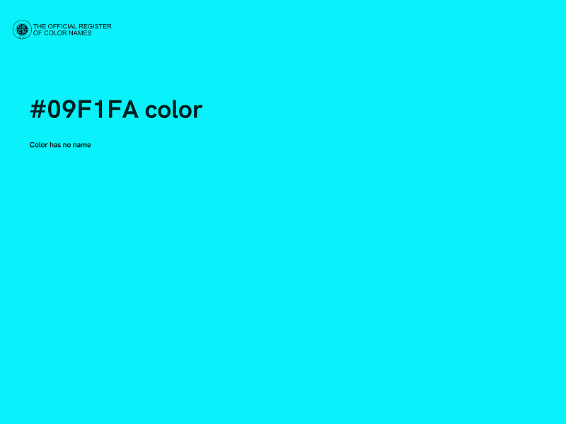 #09F1FA color image