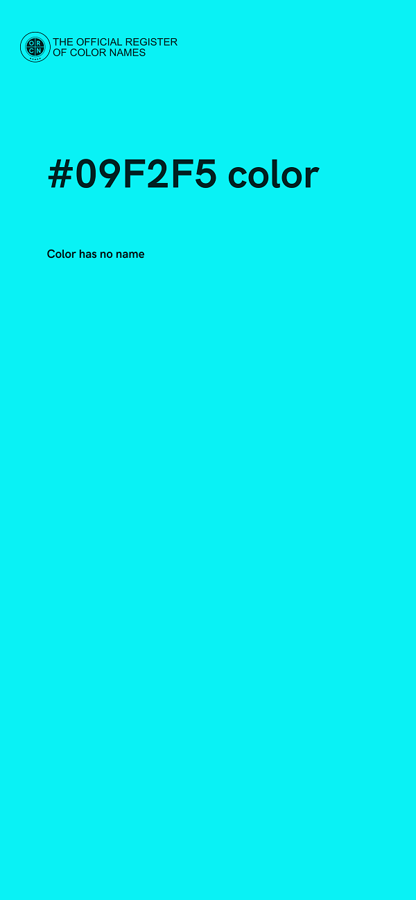 #09F2F5 color image