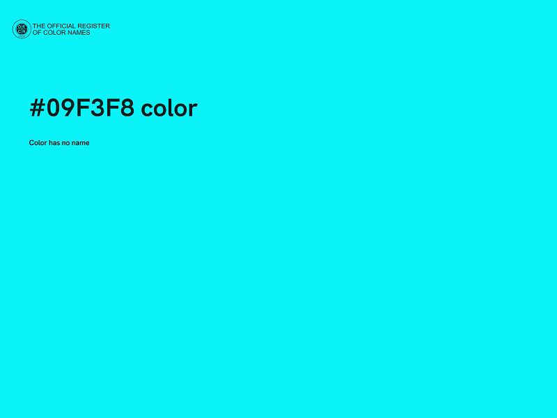 #09F3F8 color image
