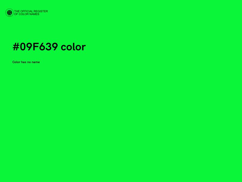 #09F639 color image