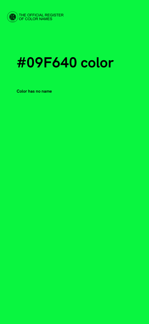 #09F640 color image