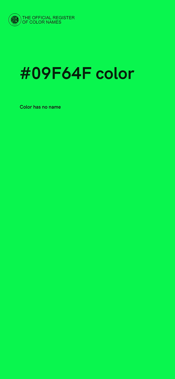 #09F64F color image
