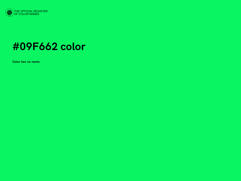 #09F662 color image