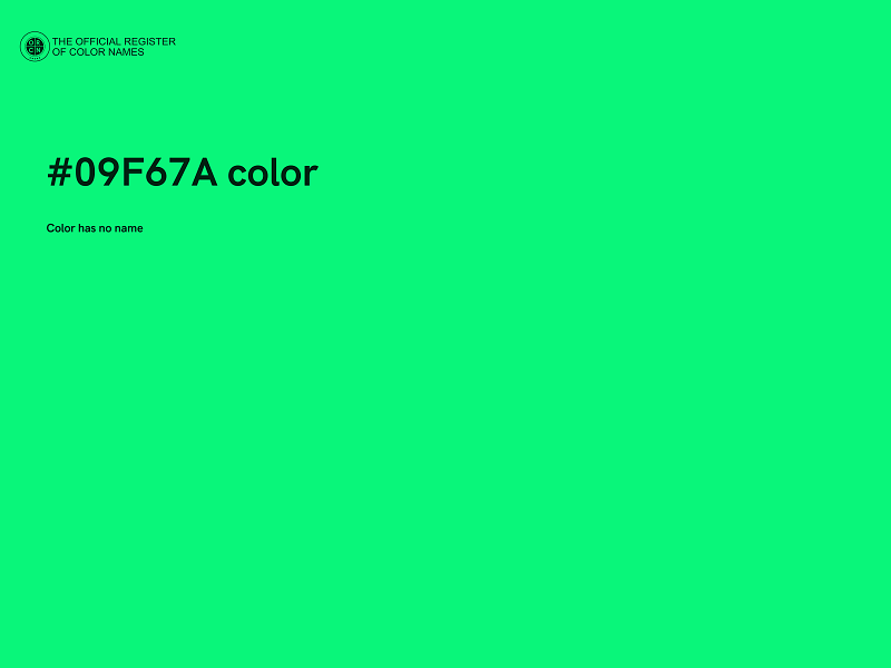 #09F67A color image