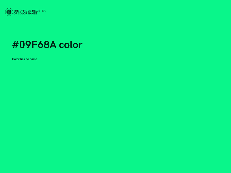 #09F68A color image