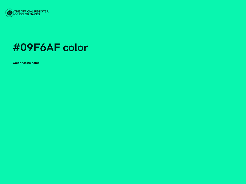 #09F6AF color image