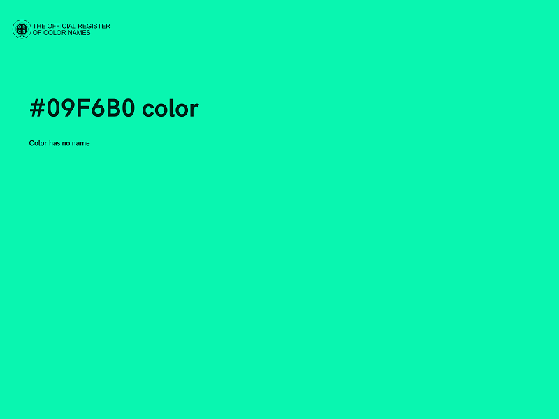 #09F6B0 color image