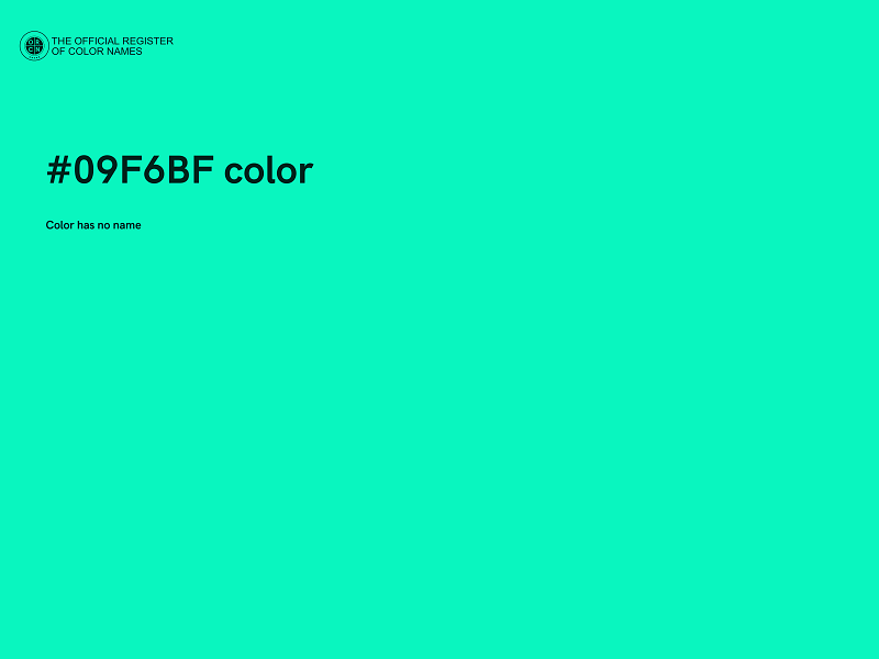 #09F6BF color image