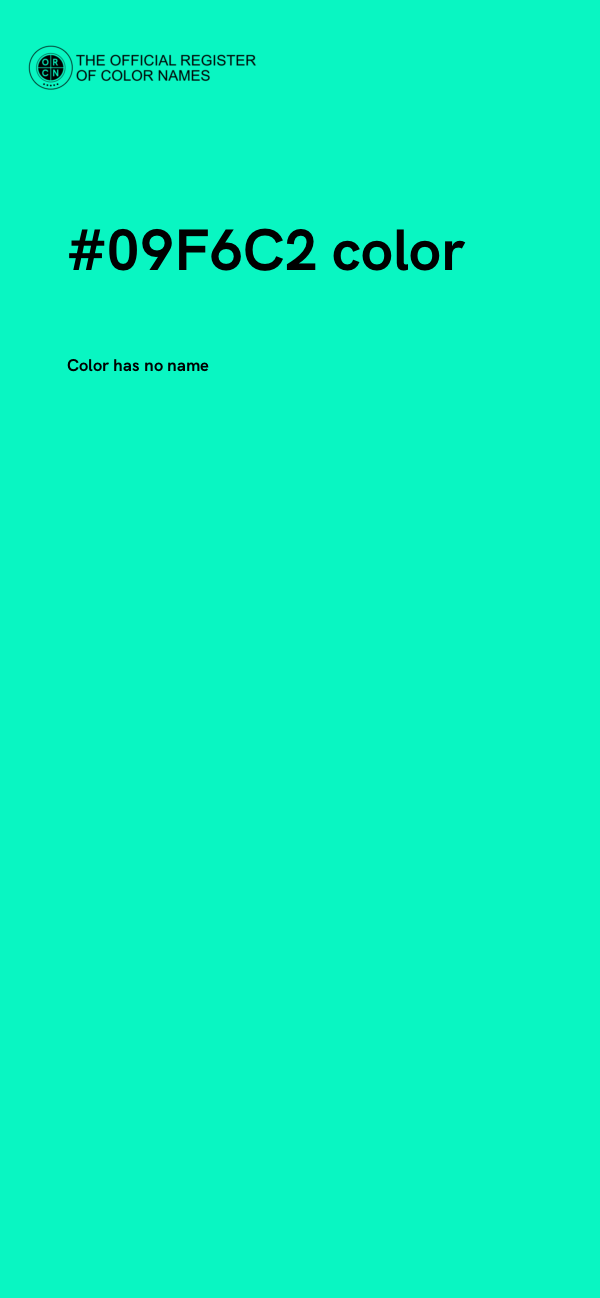 #09F6C2 color image