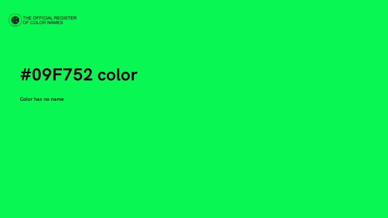 #09F752 color image