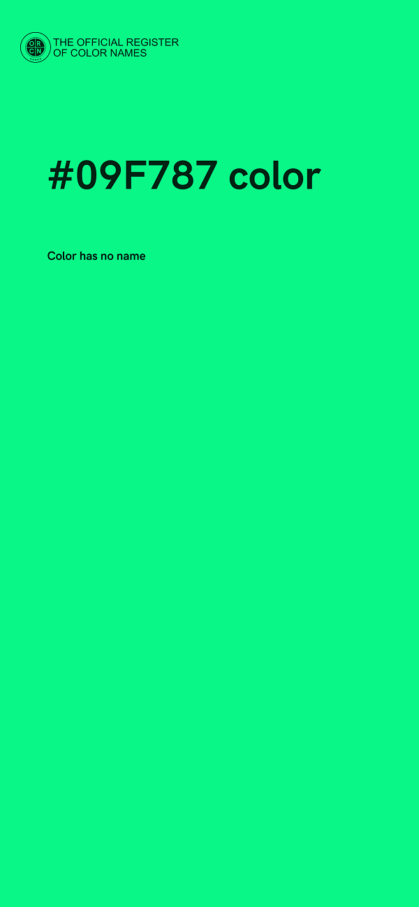 #09F787 color image