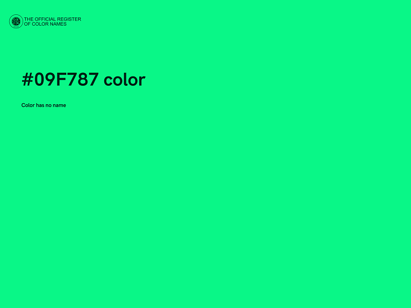 #09F787 color image