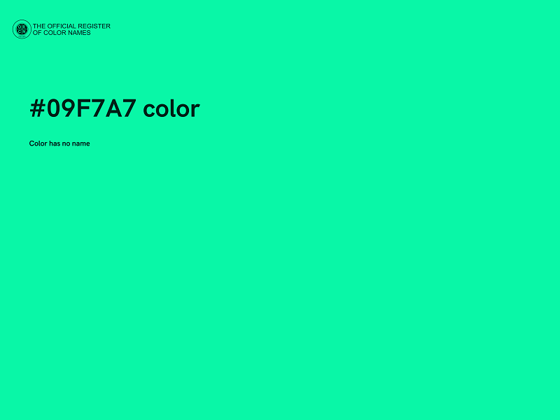 #09F7A7 color image