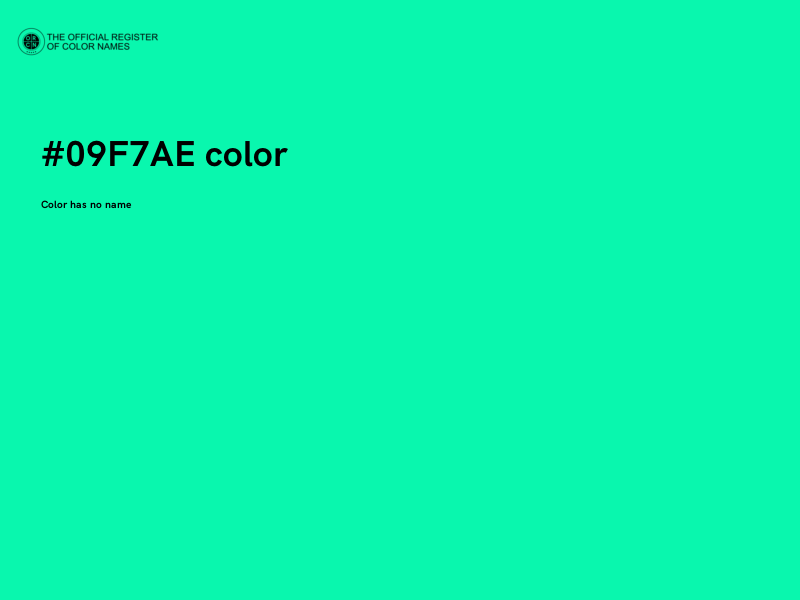 #09F7AE color image