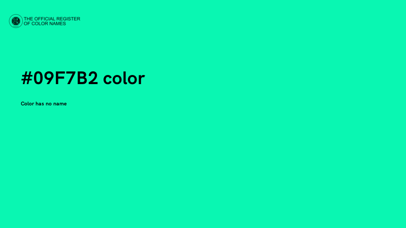 #09F7B2 color image