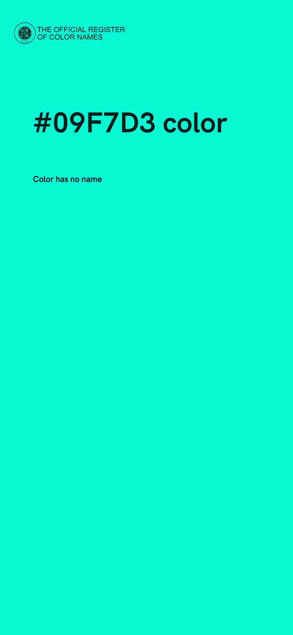#09F7D3 color image