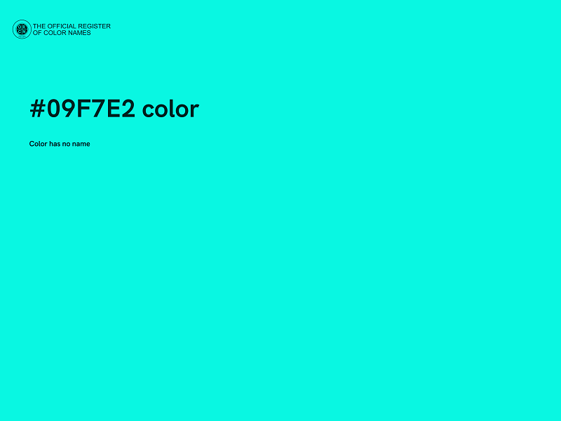 #09F7E2 color image