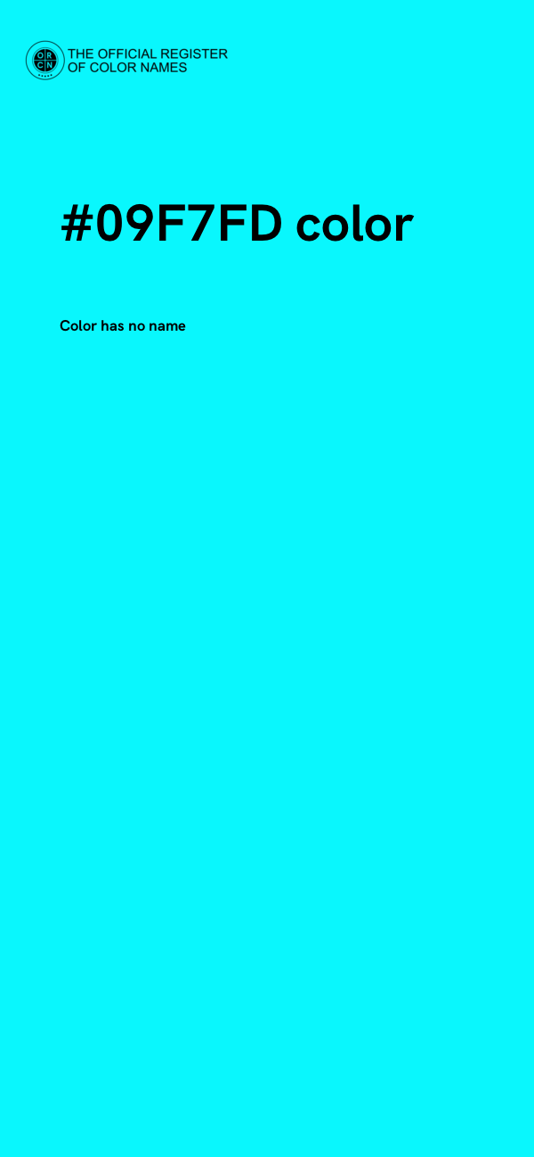 #09F7FD color image