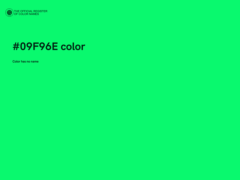#09F96E color image