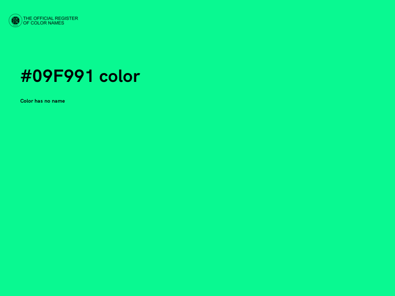 #09F991 color image