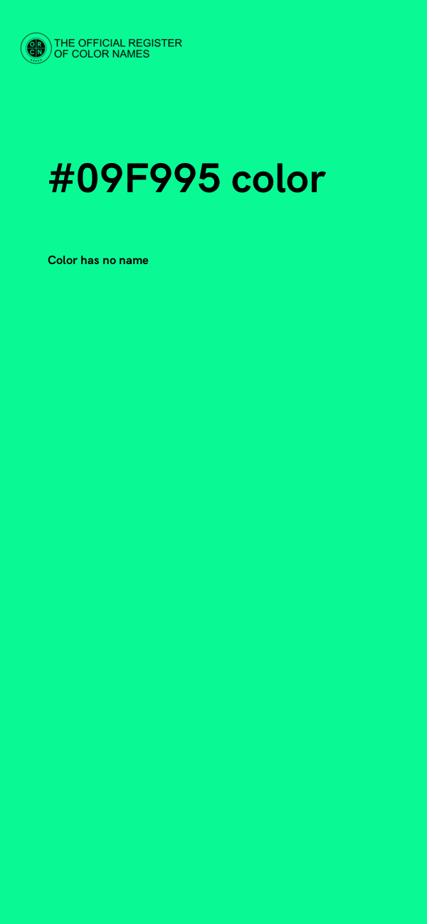 #09F995 color image