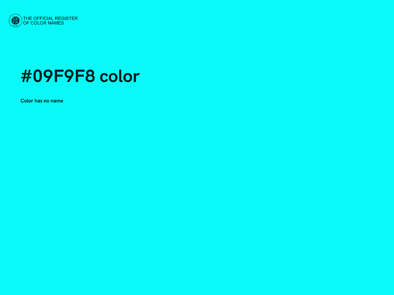 #09F9F8 color image