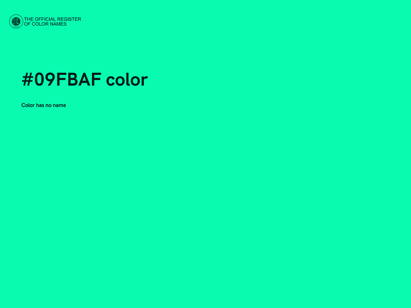 #09FBAF color image