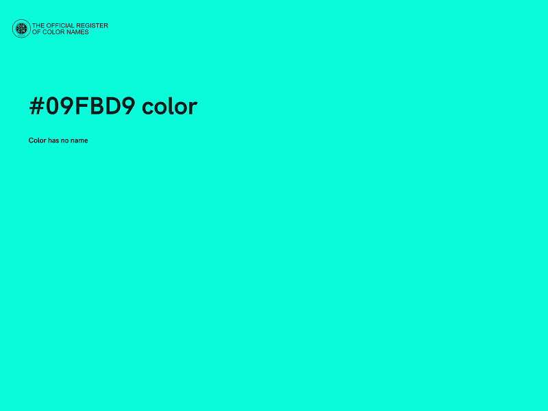#09FBD9 color image