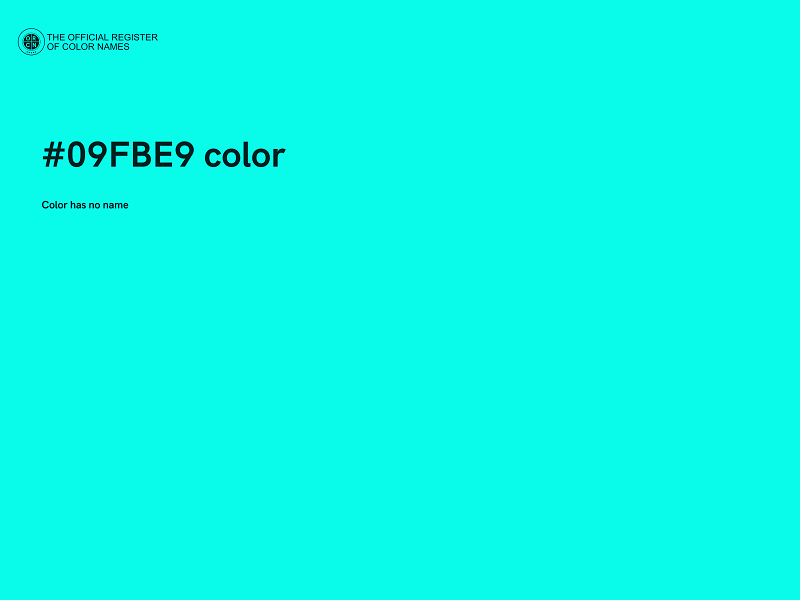 #09FBE9 color image