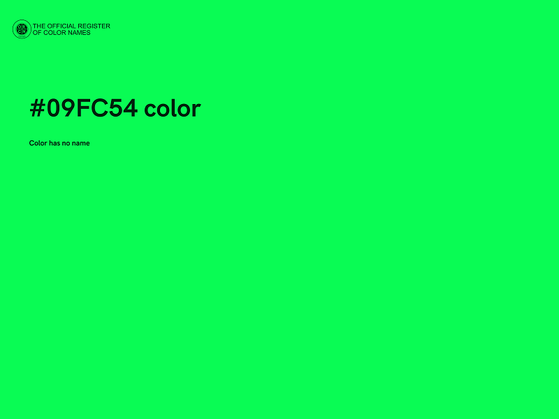 #09FC54 color image